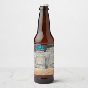 Original Malerei eines New Yorker Lunch Counter Bierflaschenetikett