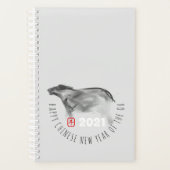 Original Malerei OX Chinesisches Jahr Zodiac Pl Planer (Vorderseite)