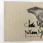 Original Malerei OX Vietnamese Neujahr 2021 3FC Dreifach Gefaltete Urlaubskarte (Innen Erste Seite)