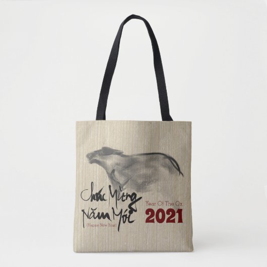 Original Malerei OX Vietnamese Neujahr 2021 AoTB Tasche (Vorderseite)
