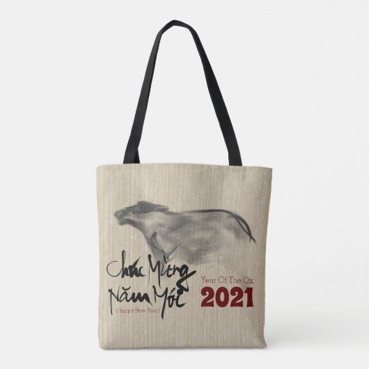 Original Malerei OX Vietnamese Neujahr 2021 AoTB Tasche (Rückseite)