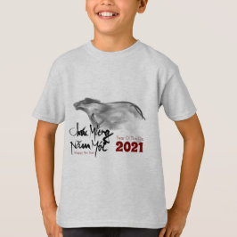 Original Malerei OX Vietnamese Neujahr 2021 Kinder T-Shirt