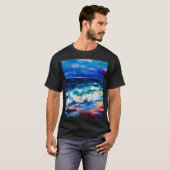 Original Malerei Seascape Malerei Moderne Kunst T-Shirt (Vorne ganz)