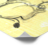 Original Malerei Wasser Buffalo Kind Ox Jahr SqP Poster (Ecke)