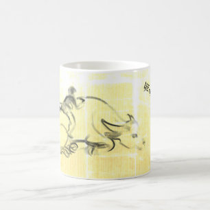 Original Malerei Wasser Buffalo Kind Ox-Jahr WM Kaffeetasse
