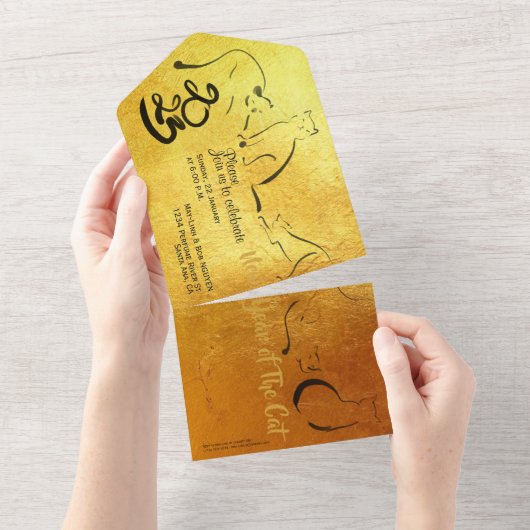 Original Malerkatze Vietnamesisch Neujahr 2023 Inv All In One Einladung (Abreißen)