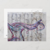 Original Malpferd auf Song-Blatt Postkarte (Vorne/Hinten)