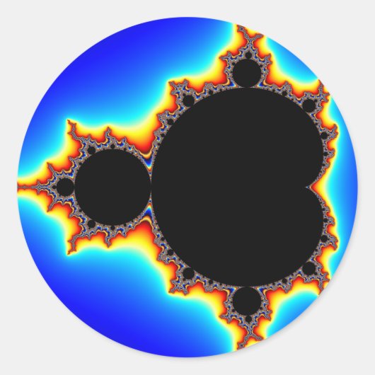 Original Mandelbrot Set 03 - Fraktal Runder Aufkleber (Vorderseite)