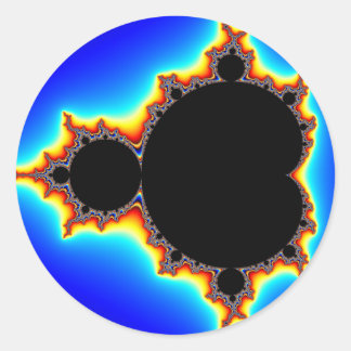 Original Mandelbrot Set 03 - Fraktal Runder Aufkleber