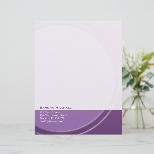 Original Metallic Moderne Texte und Farben Briefbogen (Stehend Vorderseite)