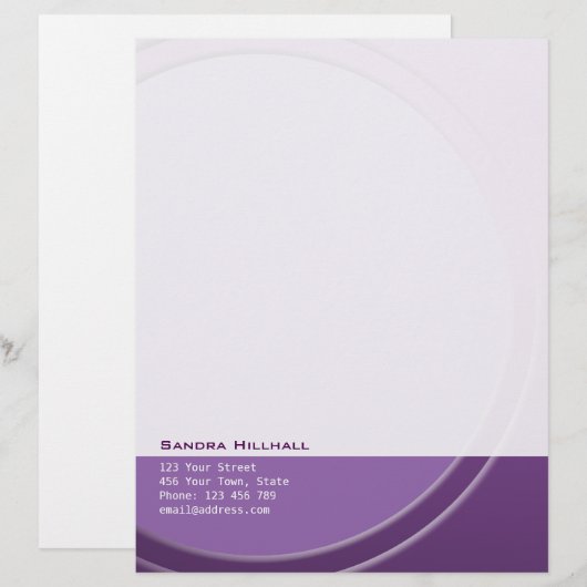 Original Metallic Moderne Texte und Farben Briefbogen (Vorne/Hinten)