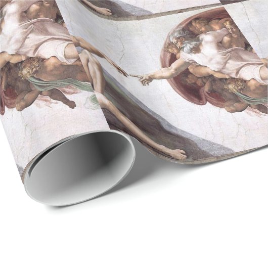 Original Michelangelo-Malerei in Rom, Sistin Geschenkpapier (Rolleneckpunkt)