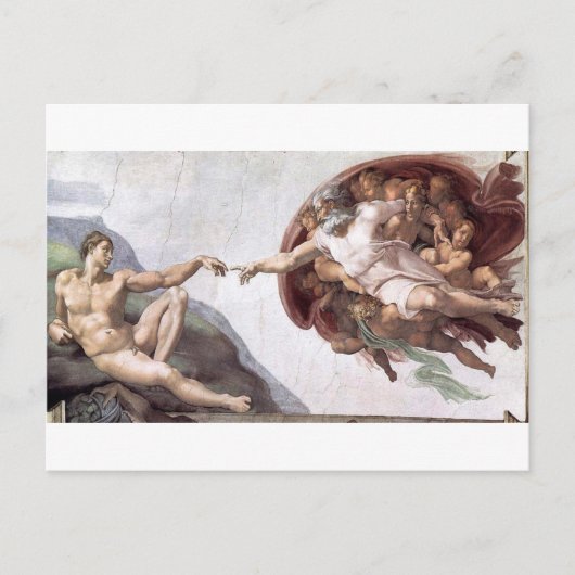 Original Michelangelo-Malerei in Rom, Sistin Postkarte (Vorderseite)