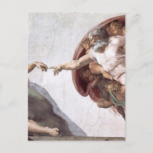 Original Michelangelo-Malerei in Rom, Sistin Postkarte (Vorderseite)