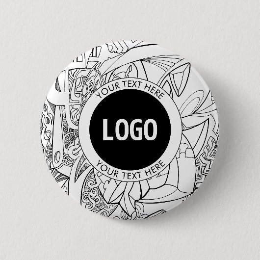 Original Modern Line Artwork & Your Logo Button (Vorderseite)