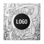 Original Modern Line Artwork & Your Logo Fliese (Vorderseite)