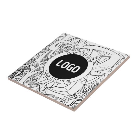 Original Modern Line Artwork & Your Logo Fliese (Seite)