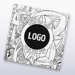 Original Modern Line Artwork & Your Logo Geschenkanhänger