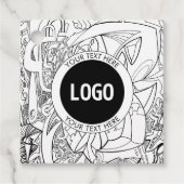 Original Modern Line Artwork & Your Logo Geschenkanhänger (Vorderseite)