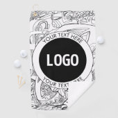 Original Modern Line Artwork & Your Logo Golfhandtuch (Insitu)