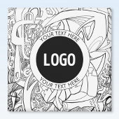 Original Modern Line Artwork & Your Logo Magnet