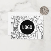 Original Modern Line Artwork & Your Logo Mitteilungskarte (Vorderseite/Rückseite Beispiel)