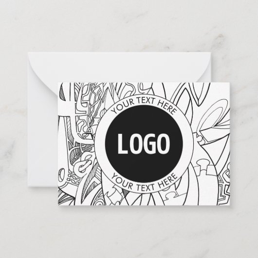 Original Modern Line Artwork & Your Logo Mitteilungskarte (Vorderseite)