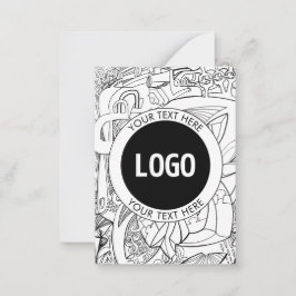 Original Modern Line Artwork & Your Logo Mitteilungskarte