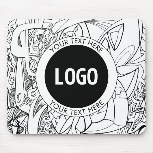 Original Modern Line Artwork & Your Logo Mousepad (Vorne)