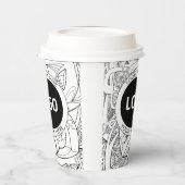 Original Modern Line Artwork & Your Logo Pappbecher (Links)
