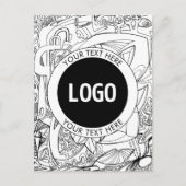 Original Modern Line Artwork & Your Logo Postkarte (Vorderseite)