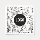 Original Modern Line Artwork & Your Logo Serviette (Vorderseite)