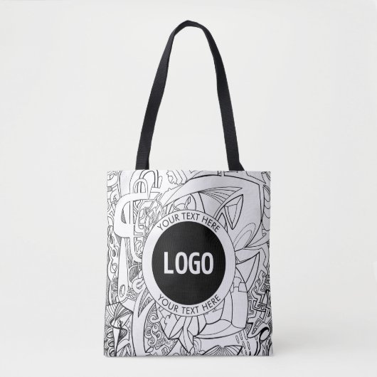 Original Modern Line Artwork & Your Logo Tasche (Vorderseite)