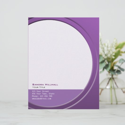 Original Moderne Metallic jeden Text und Farbe Briefbogen (Stehend Vorderseite)