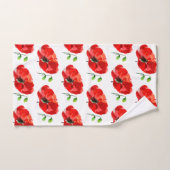Original Mohnwasserfarben Frühling personalisiert Badhandtuch Set (Handtuch)