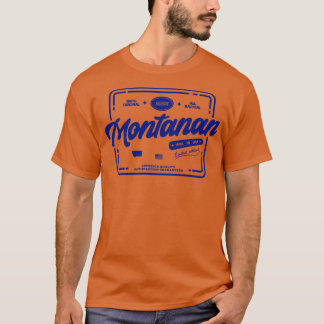 Original Montanan Coole und Spaß Vintage Briefmark T-Shirt