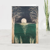 Original Moon Wasserfarbe auf der leeren Karte (Vorderseite)