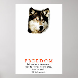 Original Motivationsposter Wolf Druck Poster