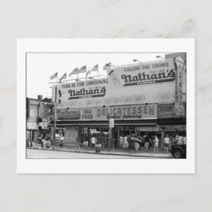Original Nathan's Hot Dogs (Coney Is., NY) Postkarte