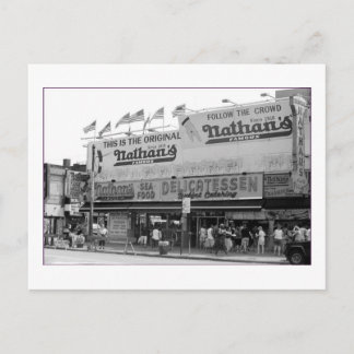 Original Nathan's Hot Dogs (Coney Is., NY) Postkarte
