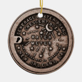 Original New Orleans Water Meter Lid Keramikornament (Vorne)