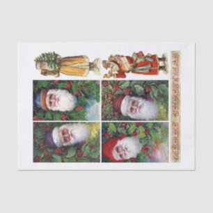 Original (nicht KI) Vintage Weihnachtskarten und S Seidenpapier