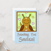 (Original) Niedliche Schnecke | Begrüßung Karte (Vorderseite/Rückseite Beispiel)