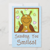 (Original) Niedliche Schnecke, die Lächelfarben se Karte (Vorderseite)