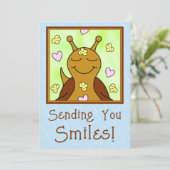 (Original) Niedliche Schnecke, die Lächelfarben se Karte (Stehend Vorderseite)
