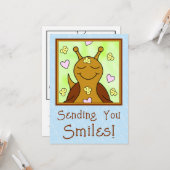 (Original) Niedliche Schnecke, die Lächelfarben se Karte (Vorderseite/Rückseite Beispiel)