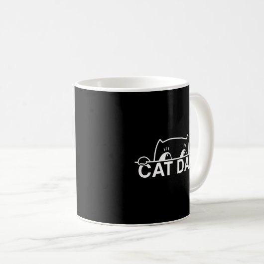 Original Niedlicher, einfacher Design Black Peekin Kaffeetasse (VorderseiteRechts)