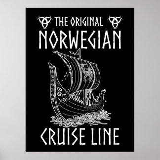 Original Norwegische Kreuzfahrtlinie - Nostalgisch Poster