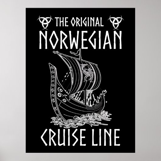 Original Norwegische Kreuzfahrtlinie - Nostalgisch Poster (Vorne)