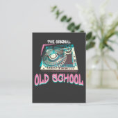 Original Old School Turntable Vinyl DJ Music Postkarte (Stehend Vorderseite)